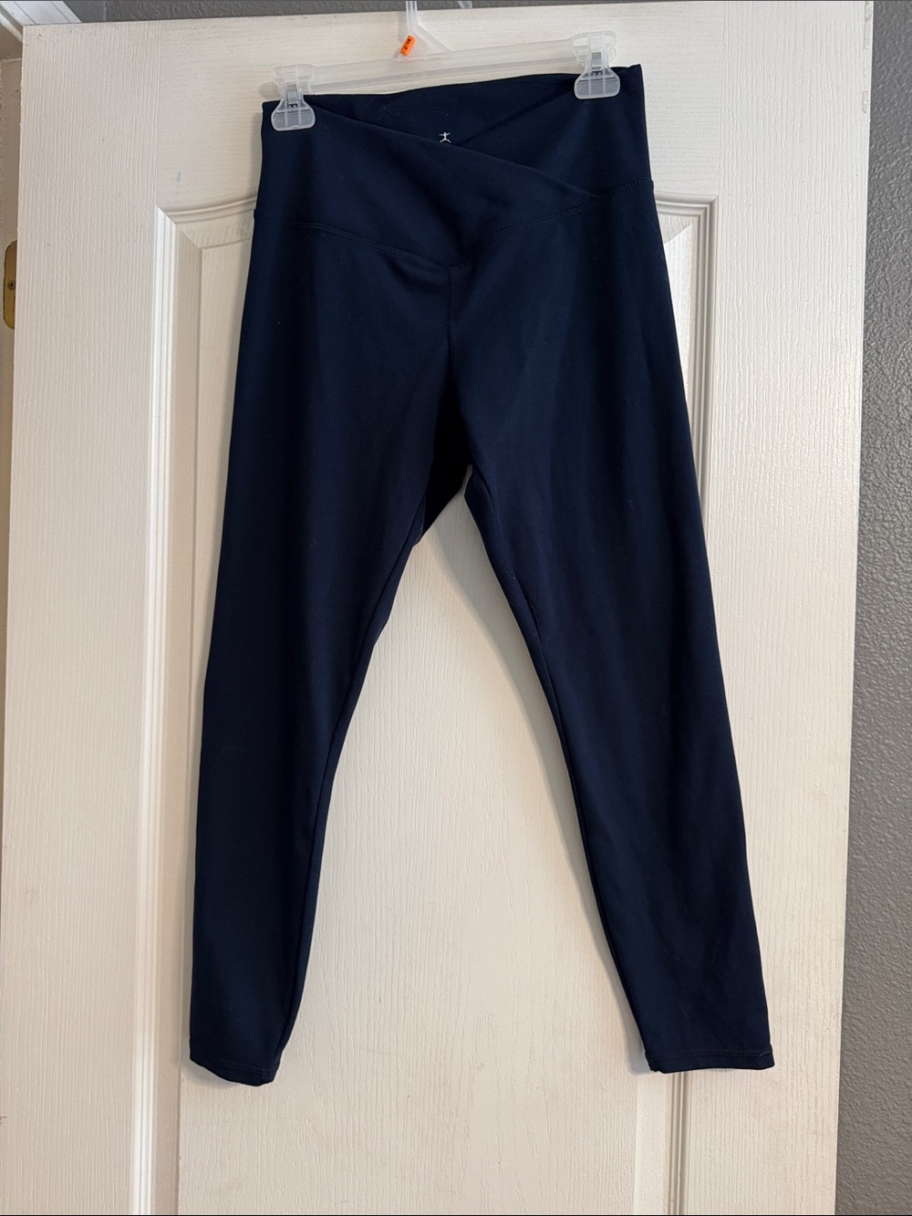 Danskin Navy Cross-Over Waist Kids Leggings